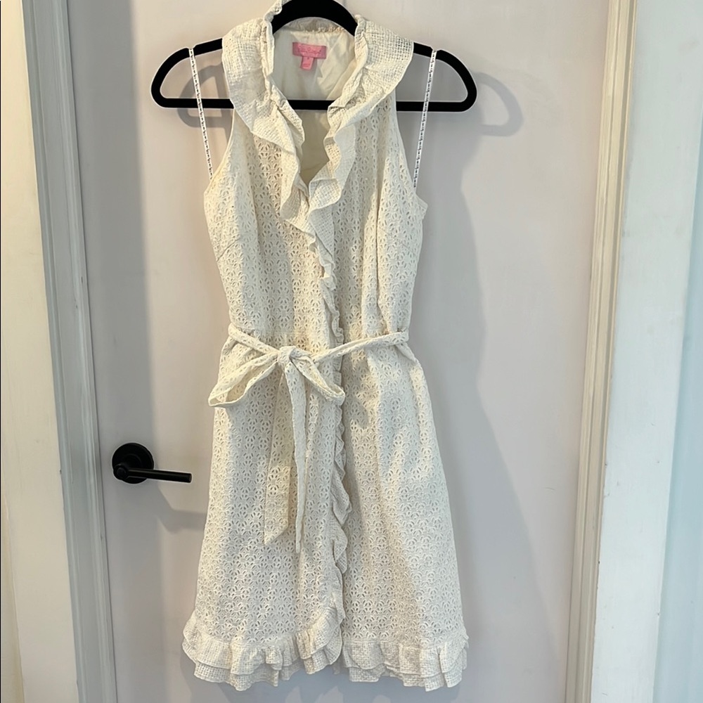 Lilly Pulitzer White Ruffle Dress